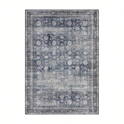 Area Rug Floral Distressed