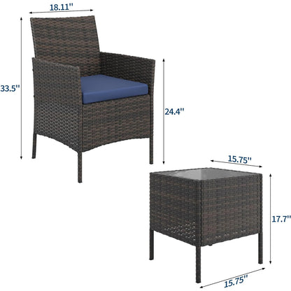 3 Piece Patio Furniture Set