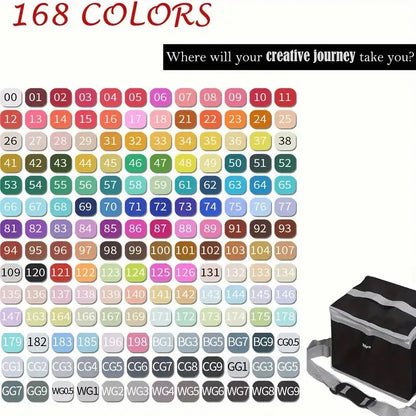 Alcohol Markers Set, 48 Colors