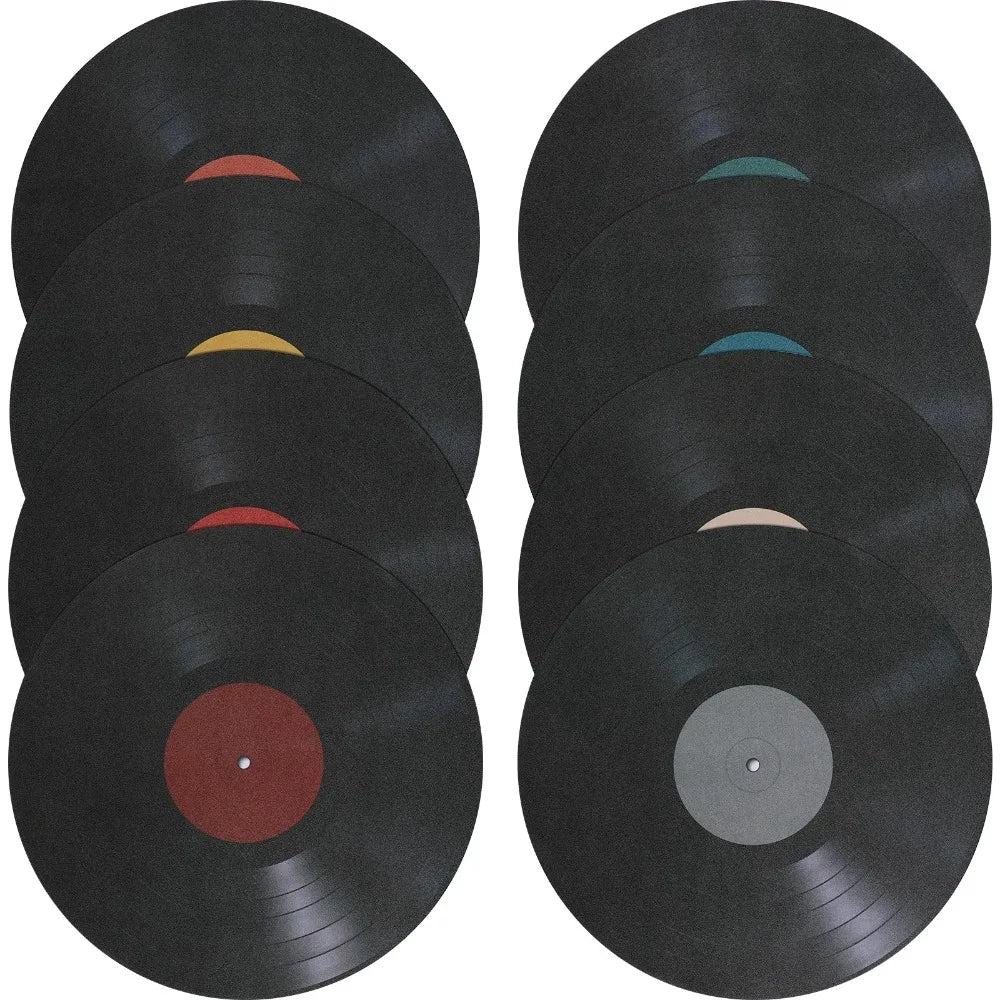 8Pcs Vinyl Record Wall Stickers