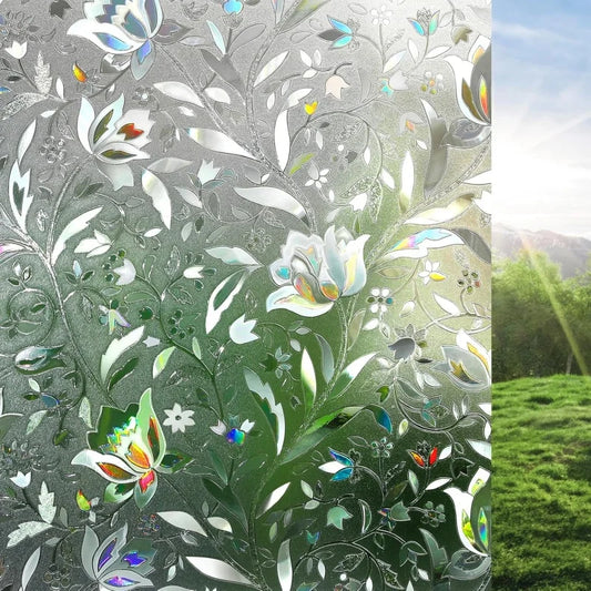 Rainbow Tulip Frosted Window Film