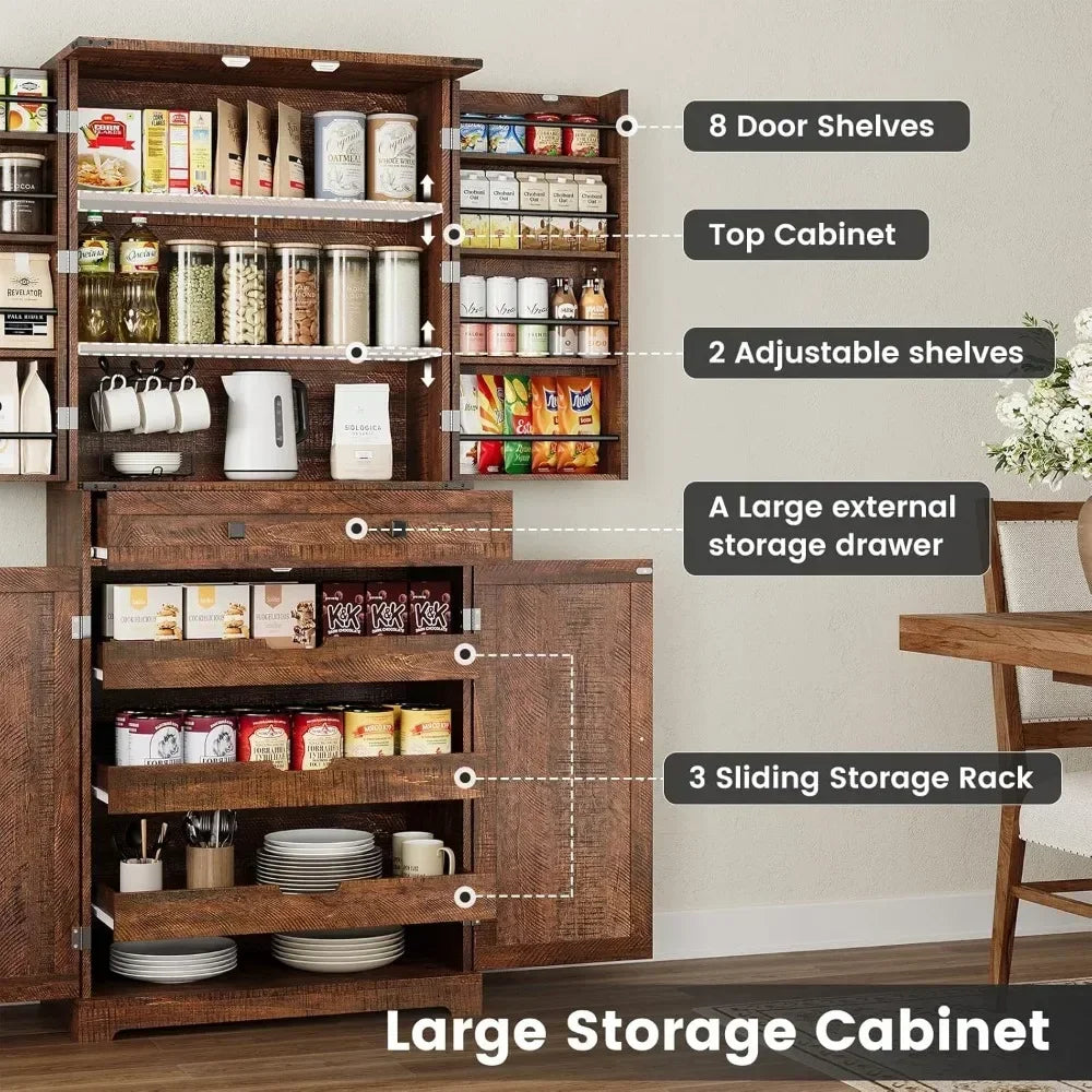Tall Kitchen Pantry Cabinet Storage