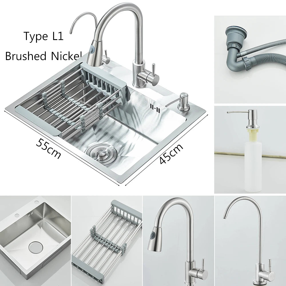 Brushed Nickel Stainless Steel Kitchen