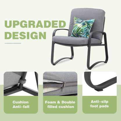 NAGA BAHNA 3 Piece Rocking Bistro Set