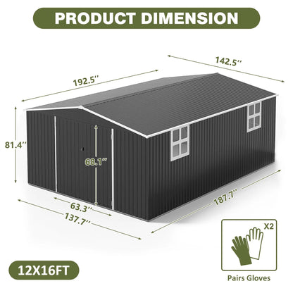 10x10~12x18FT Metal Storage
