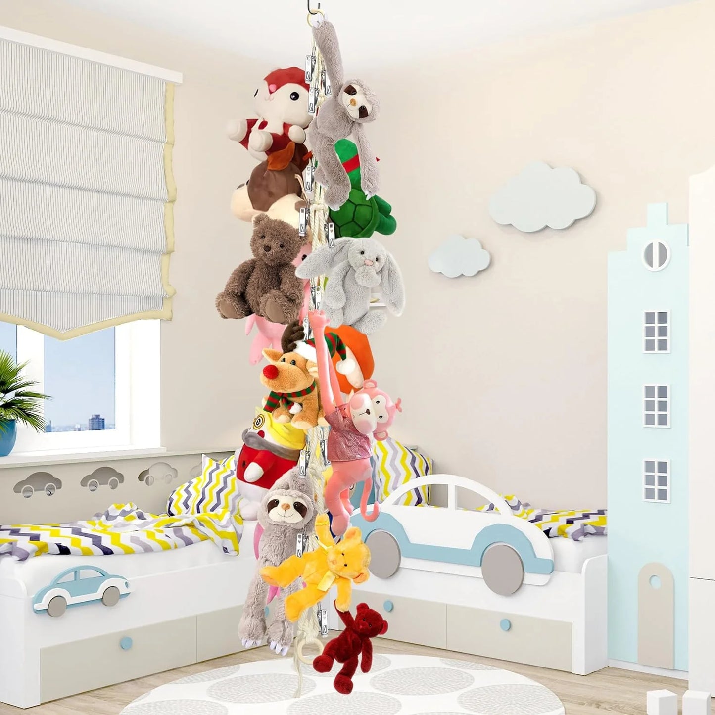 Cotton plush animal storage rope