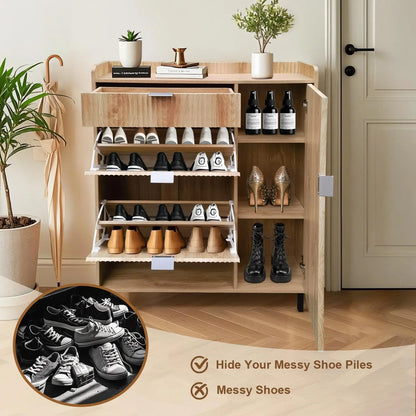 Storage Cabinet With Flip Drawers