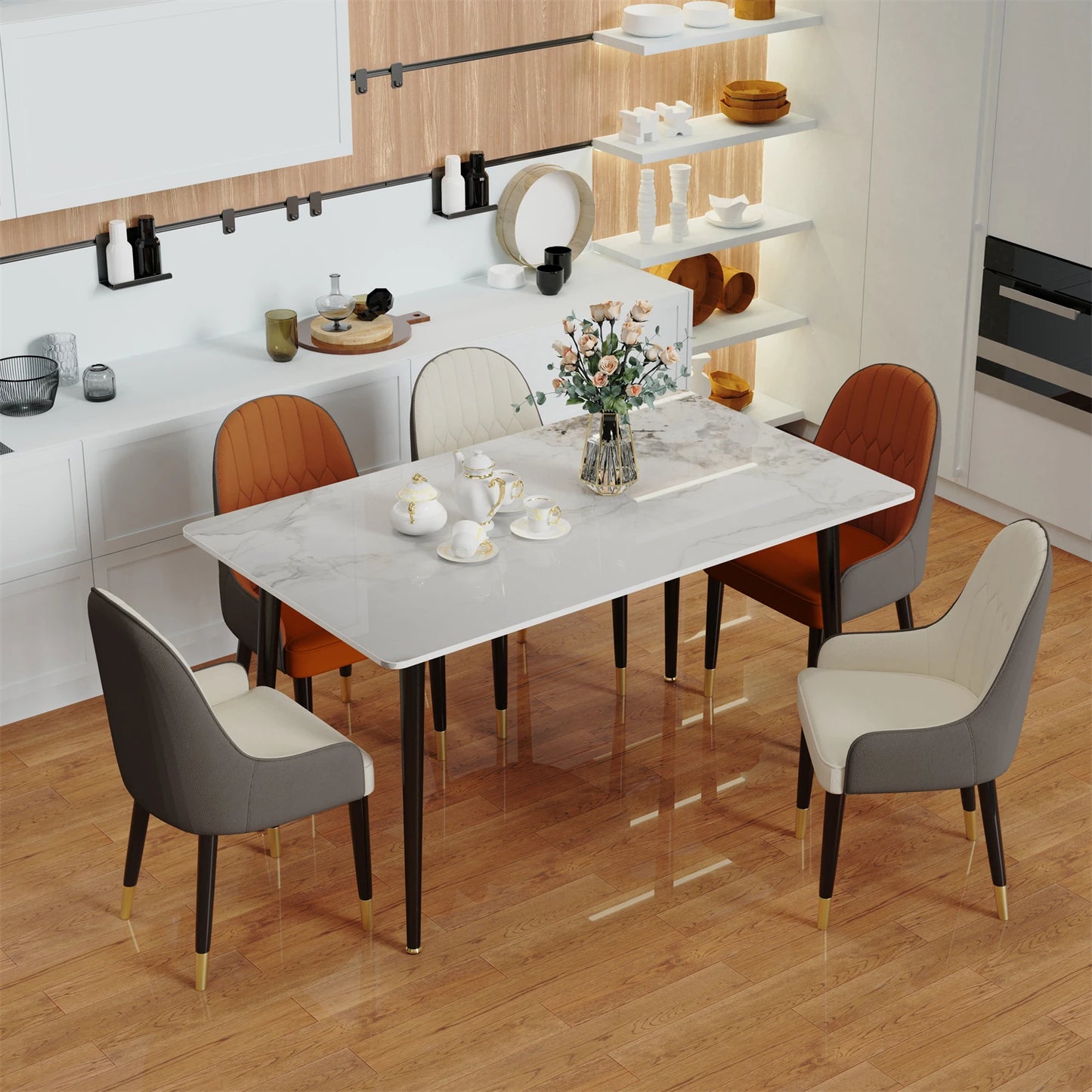 High Gloss 4-6 Seat Table