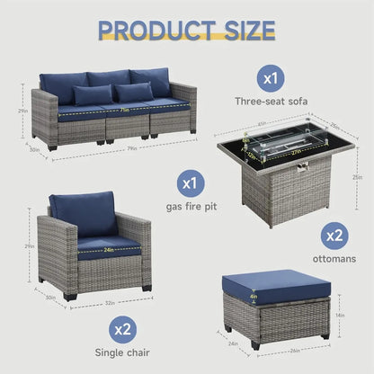 6-Piece Outdoor Patio Set