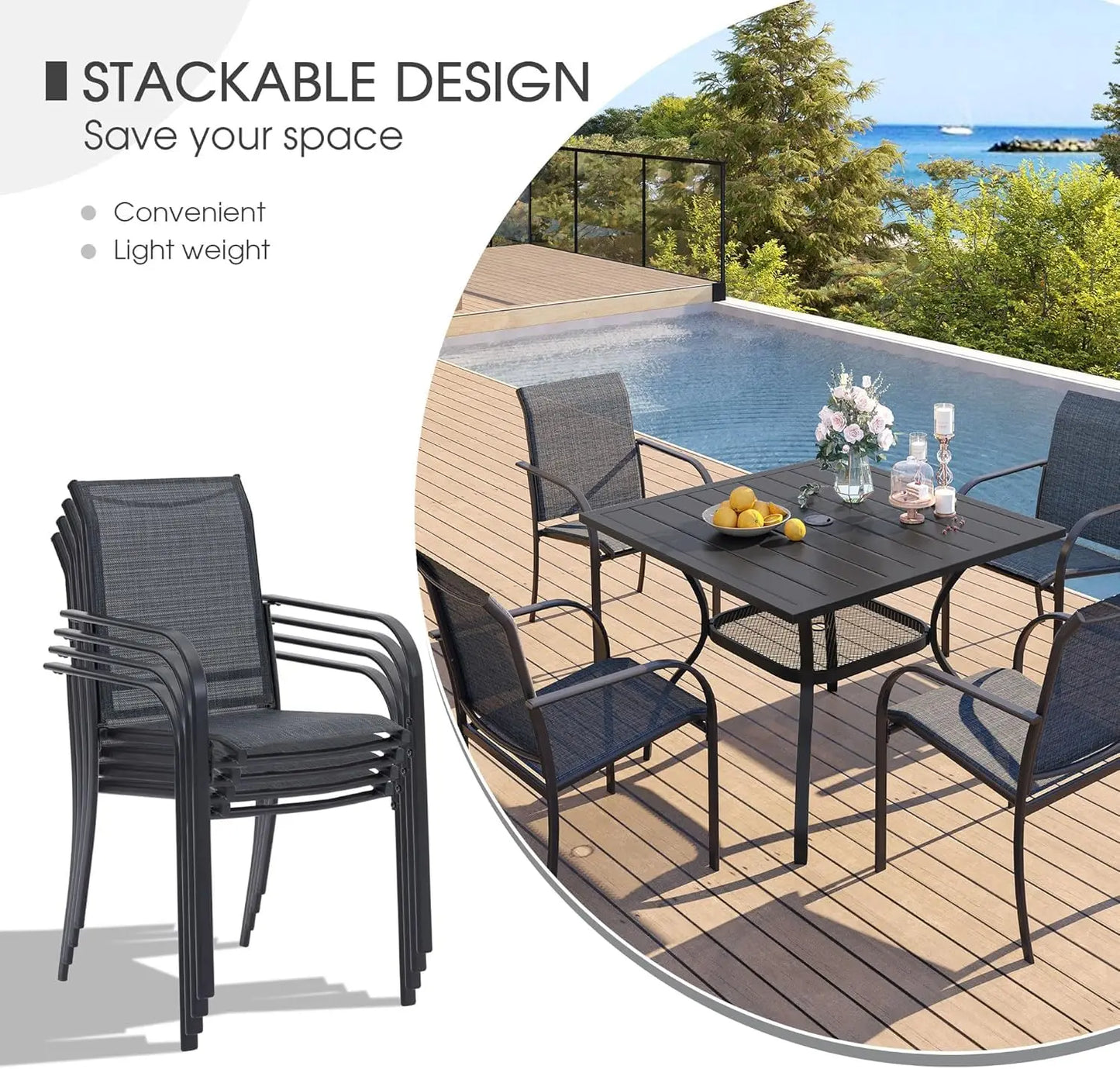 5 Pieces Patio Dining Set