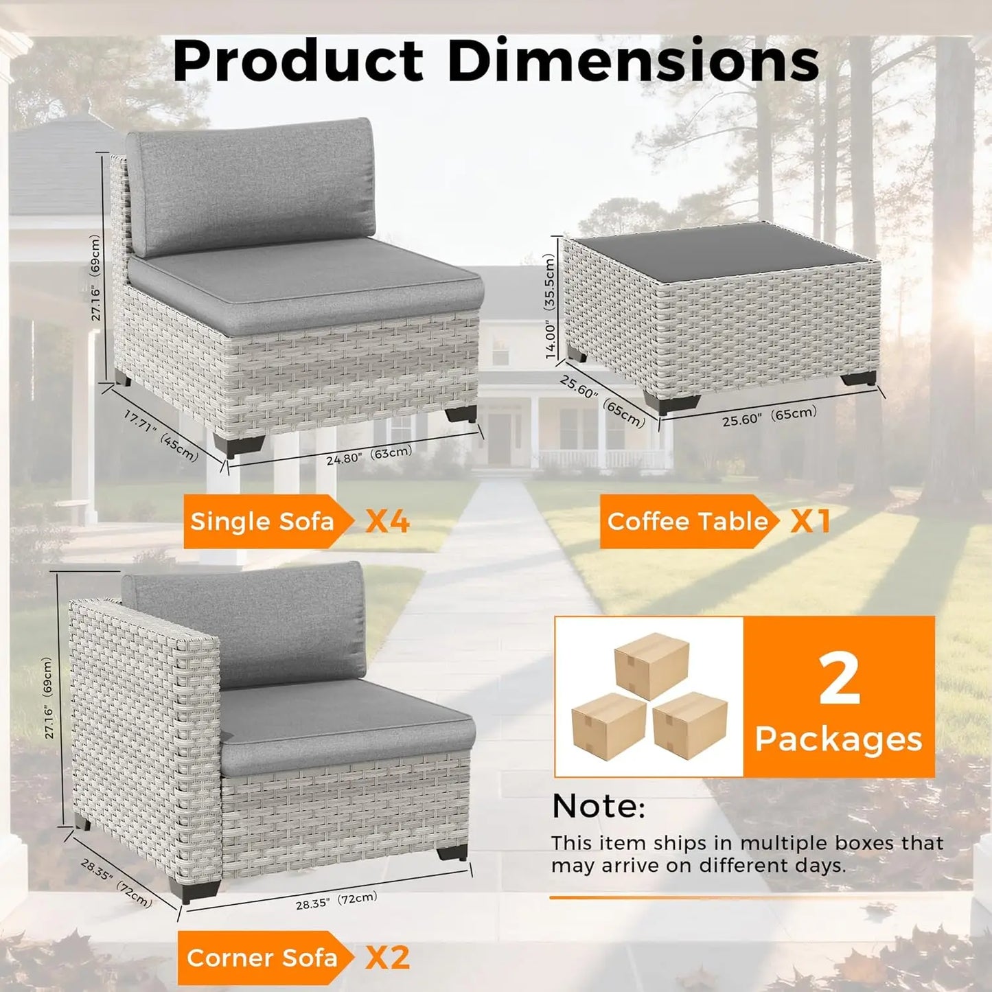 6-Seat Outdoor Wicker Set