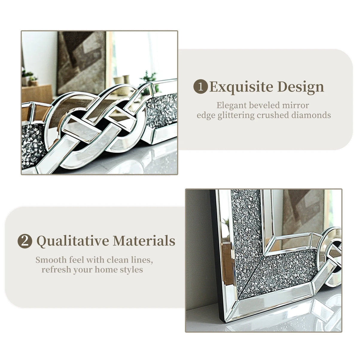 Crushed Diamond Wall Mirror