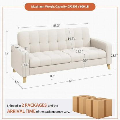 XMSJ-2-Seater Fabric Loveseat