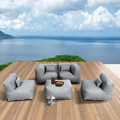 Patio Furniture Set Bean Bag 9 Pieces