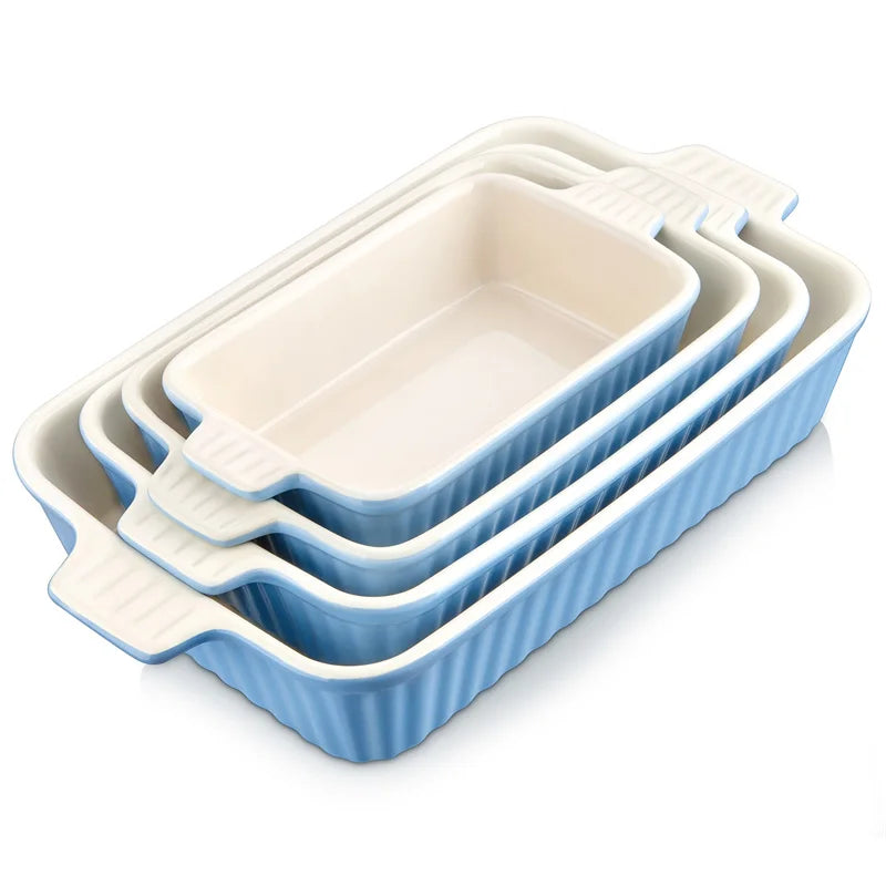 4-Piece Baking Dish Plate Set