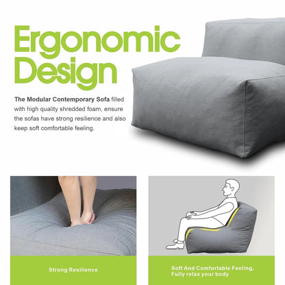 Patio Furniture Set Bean Bag 9 Pieces
