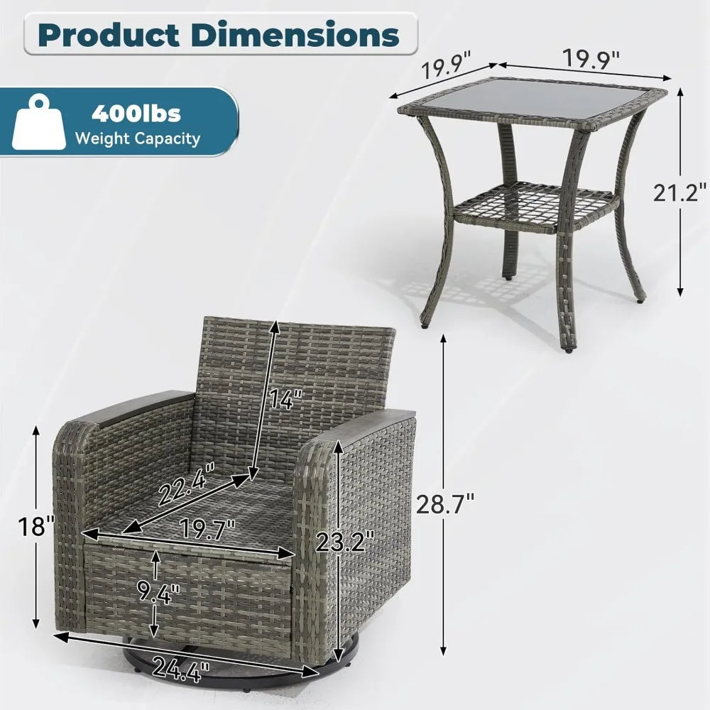 3 Piece Patio Set