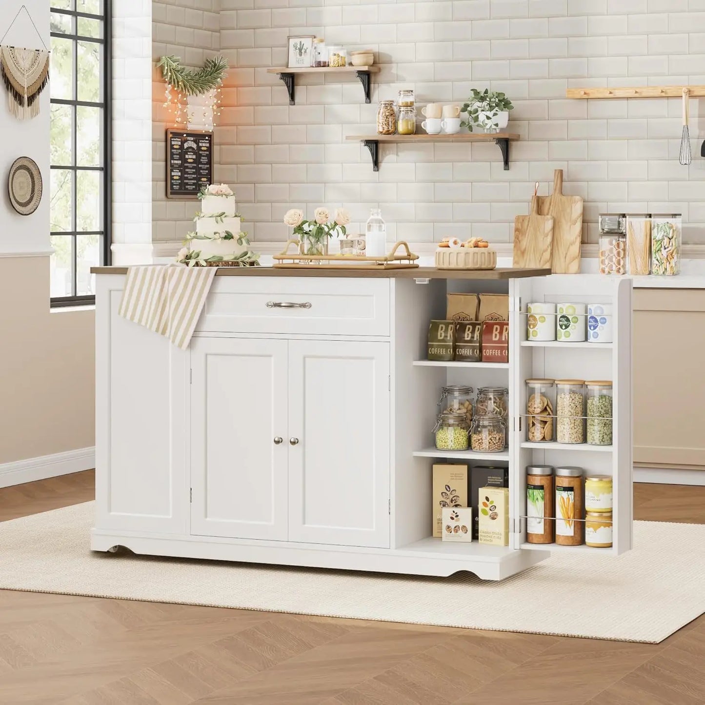 47'' Kitchen Island Cart