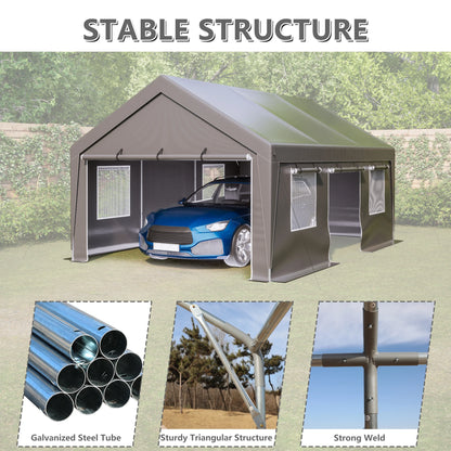 13x20 Heavy Duty Steel Carport