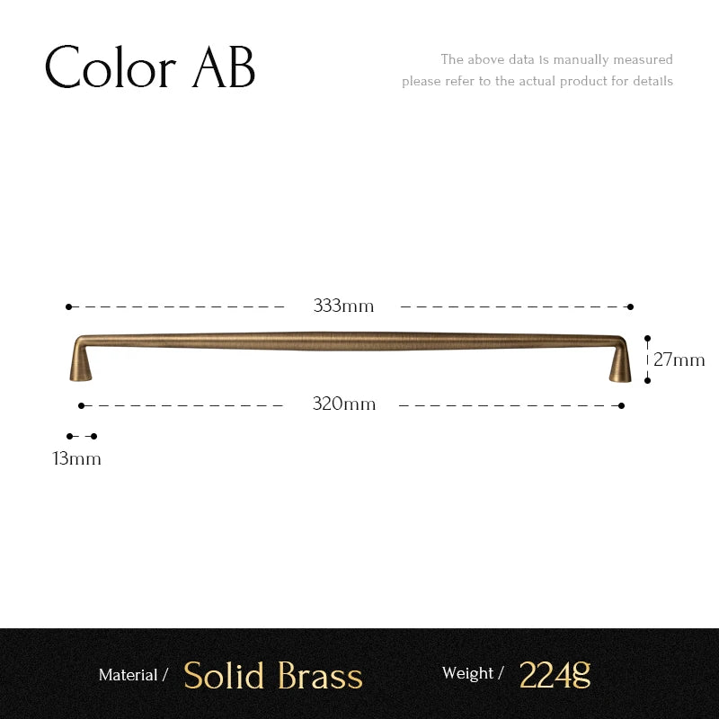 Solid Antique Brass Handle