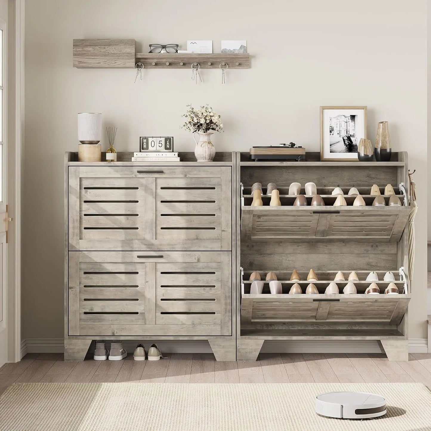 Narrow And Slim Shoe Cabinet Organizer