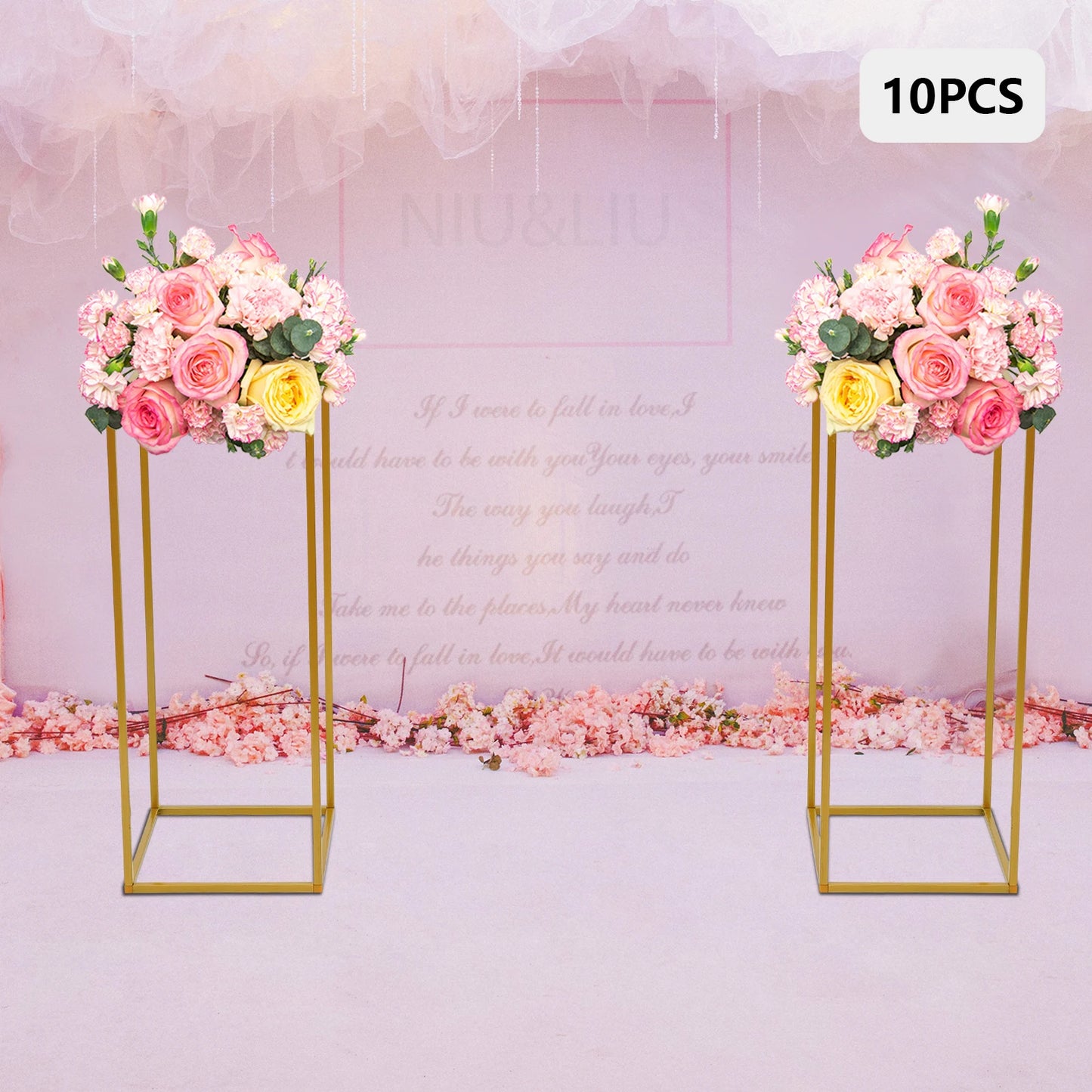 10Pcs Wedding Flower Stand Set