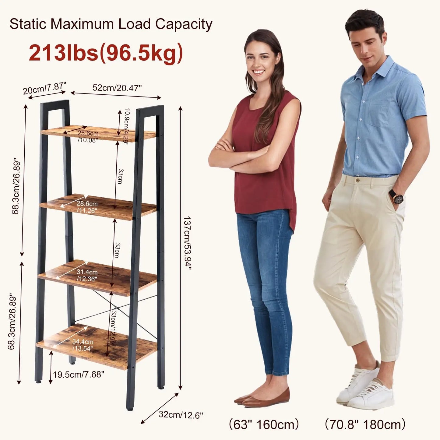 4-Tier Display Bookshelf