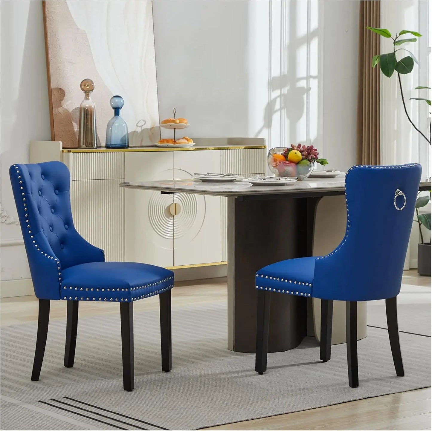 Leather Dining Chairs Set of 6