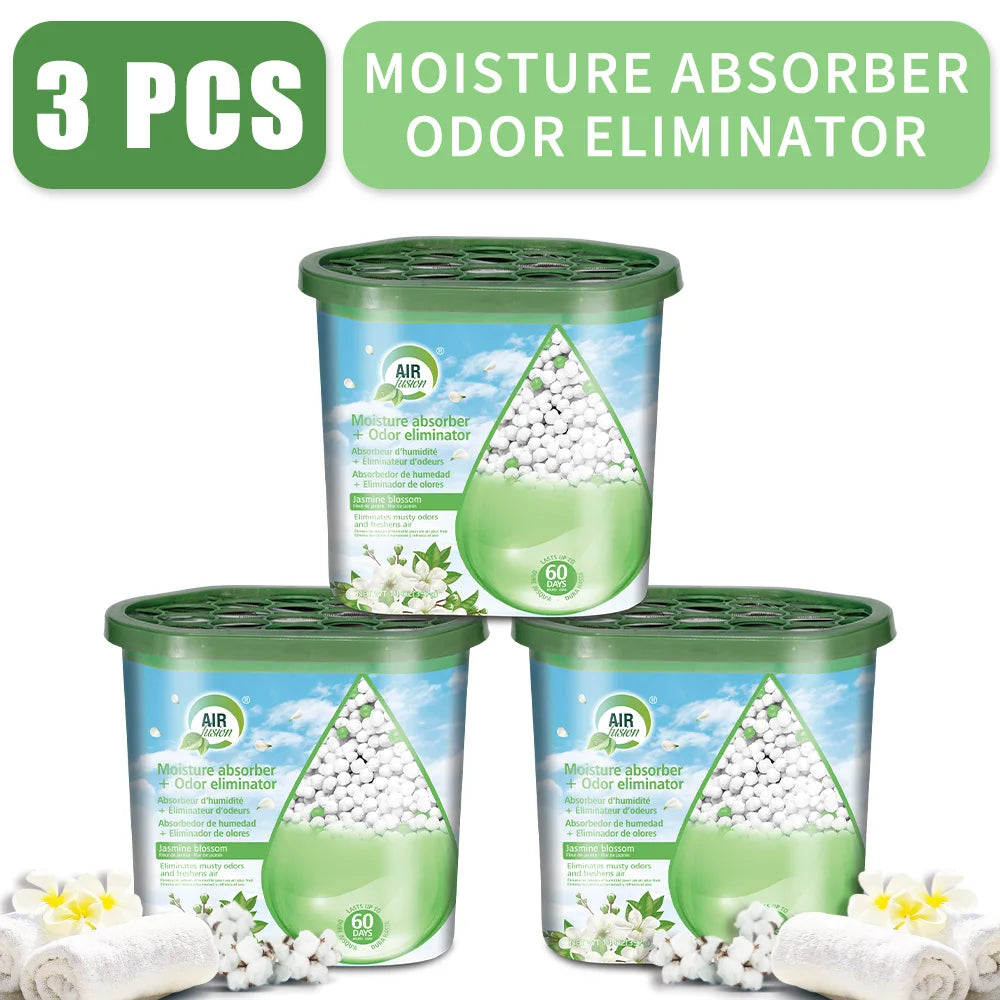 3-Pack Powerful Moisture Absorber & Odor Eliminator Boxes