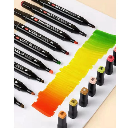 24-80 Colors Double Headed Marker Pen Set