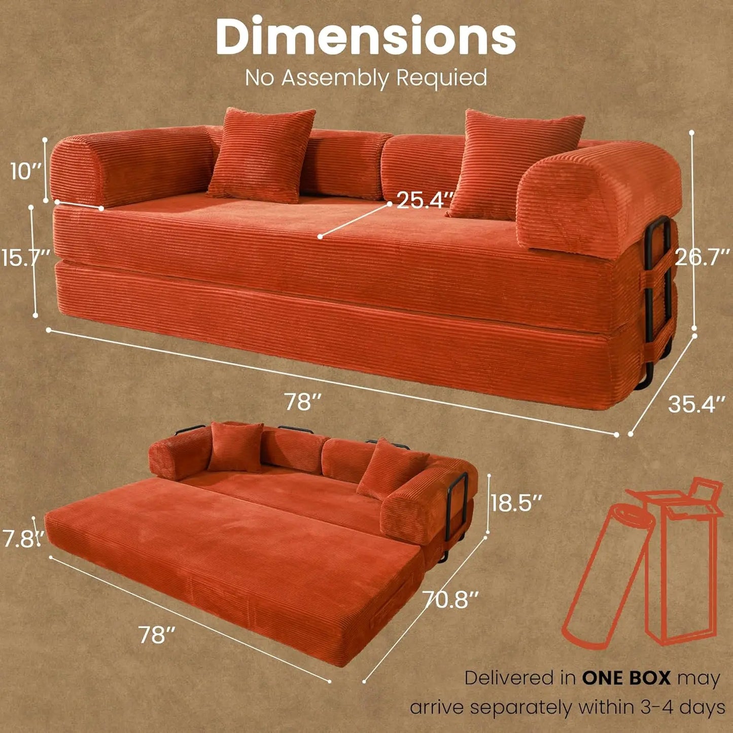 79" Convertible Sofa Bed