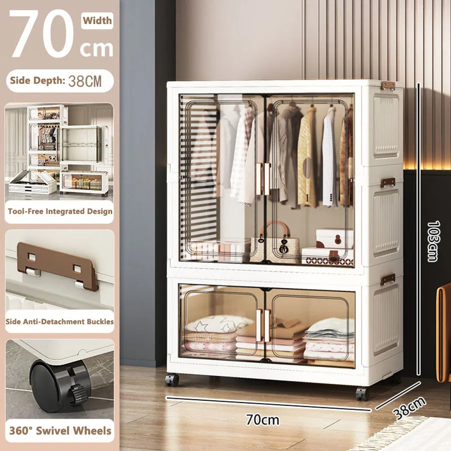 Thickened Multi-Layer Plastic Storage Cabinet