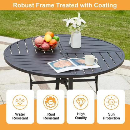 5-Piece Round Patio Dining Set