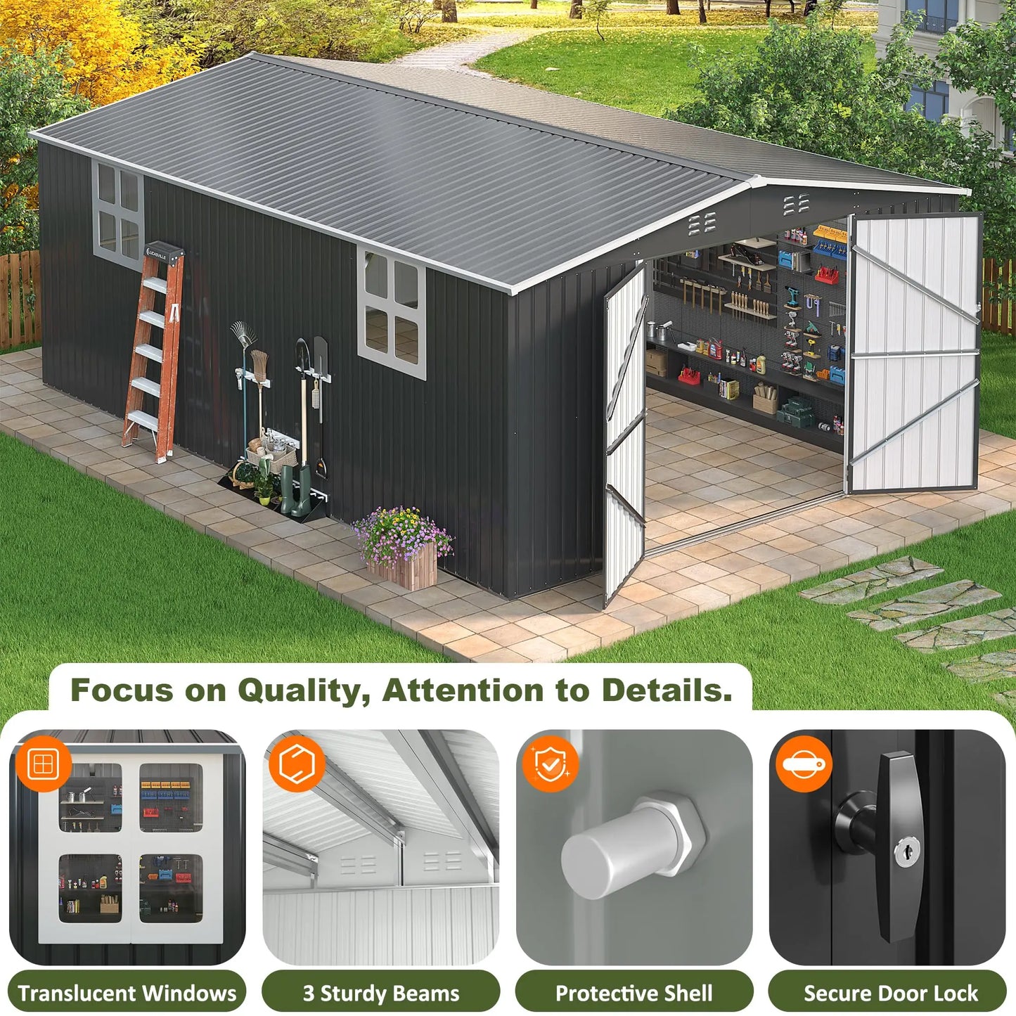 10x10~12x18FT Metal Storage