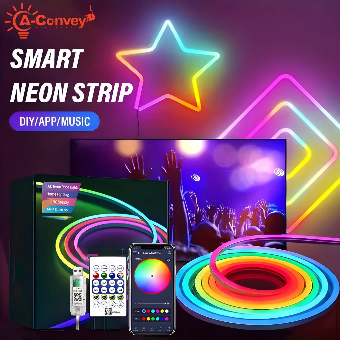 5V USB Smart Neon Rope Light