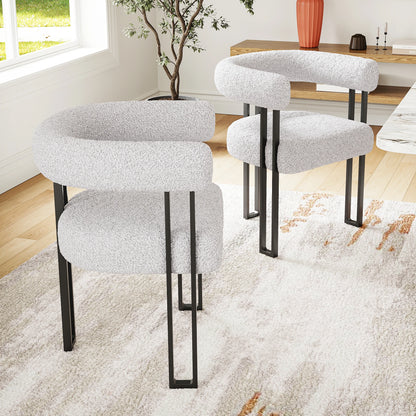 Upholstered Dining Arm Chairs Set of 2