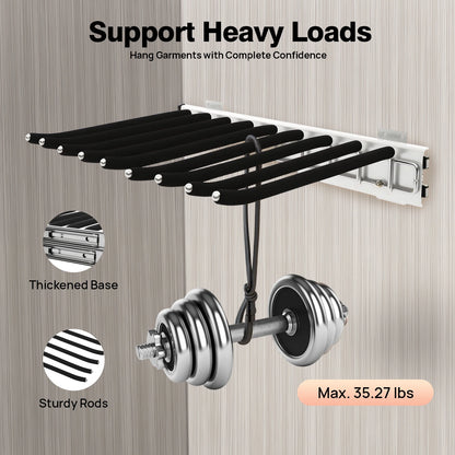 9-Rod Wall Mount Rack