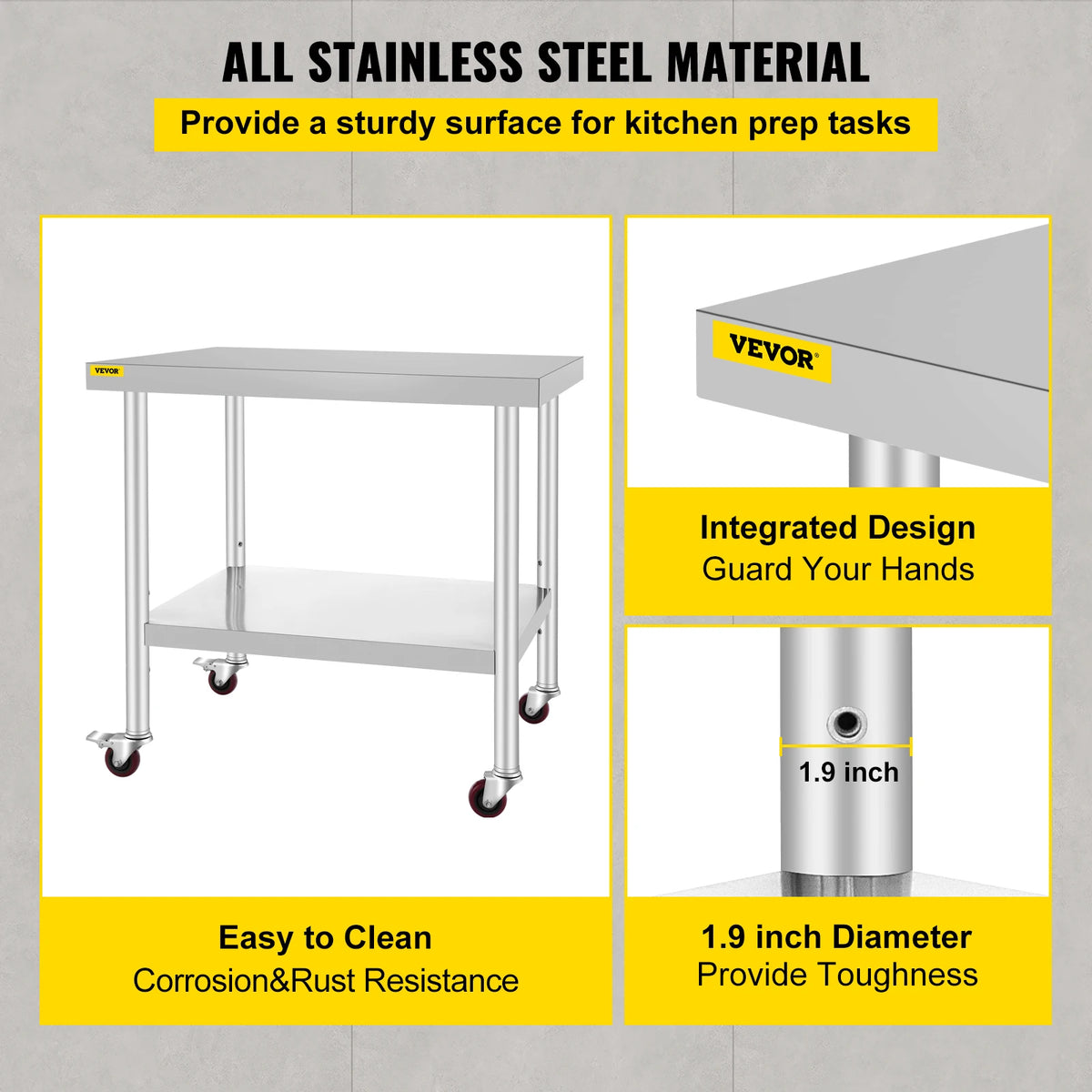 Stainless Steel  Prep Table