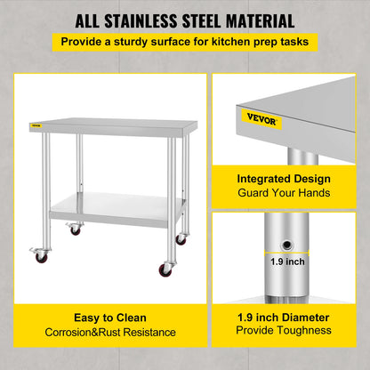Stainless Steel  Prep Table