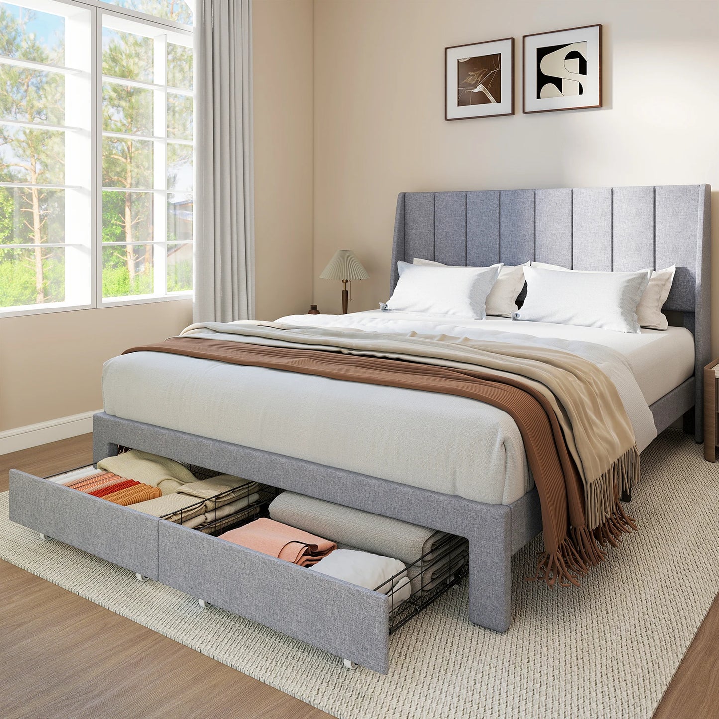 Bed Frame with 2 Drawers