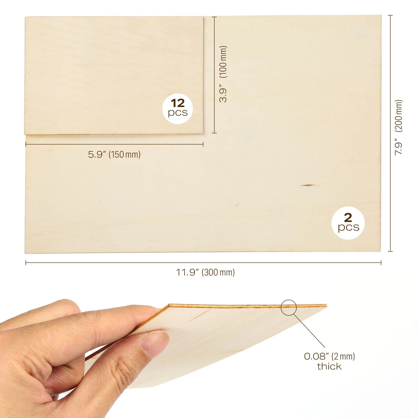 14pc Blank Plywood Unfinished