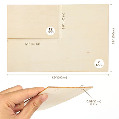 14pc Blank Plywood Unfinished