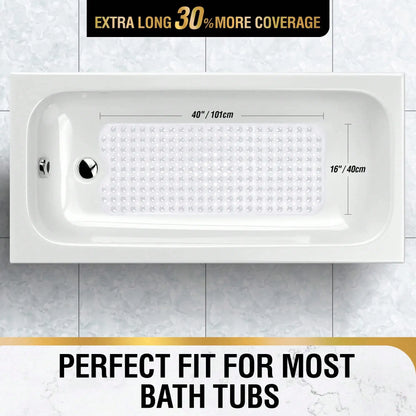 Non Slip Bath Mat For Tub 40x16 Inch Extra Long