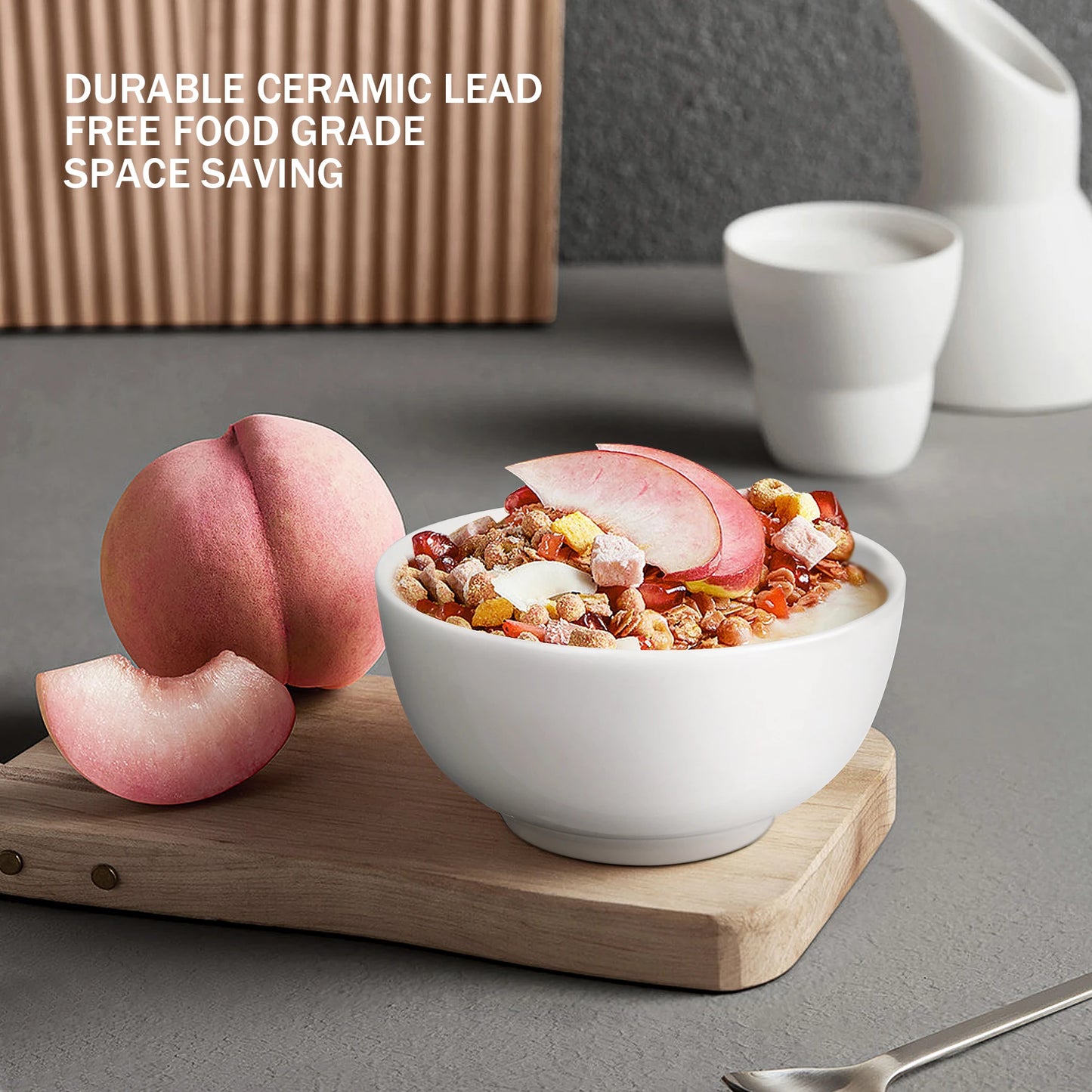 10 Ounce Porcelain Bowls Set 8 Pack