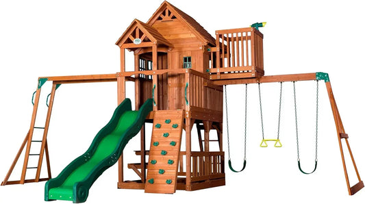 II Cedar Wood Swing Set