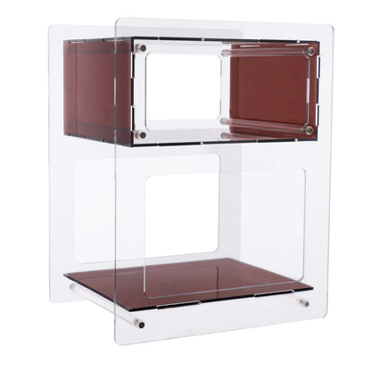 Polished Acrylic Nightstand Side Table