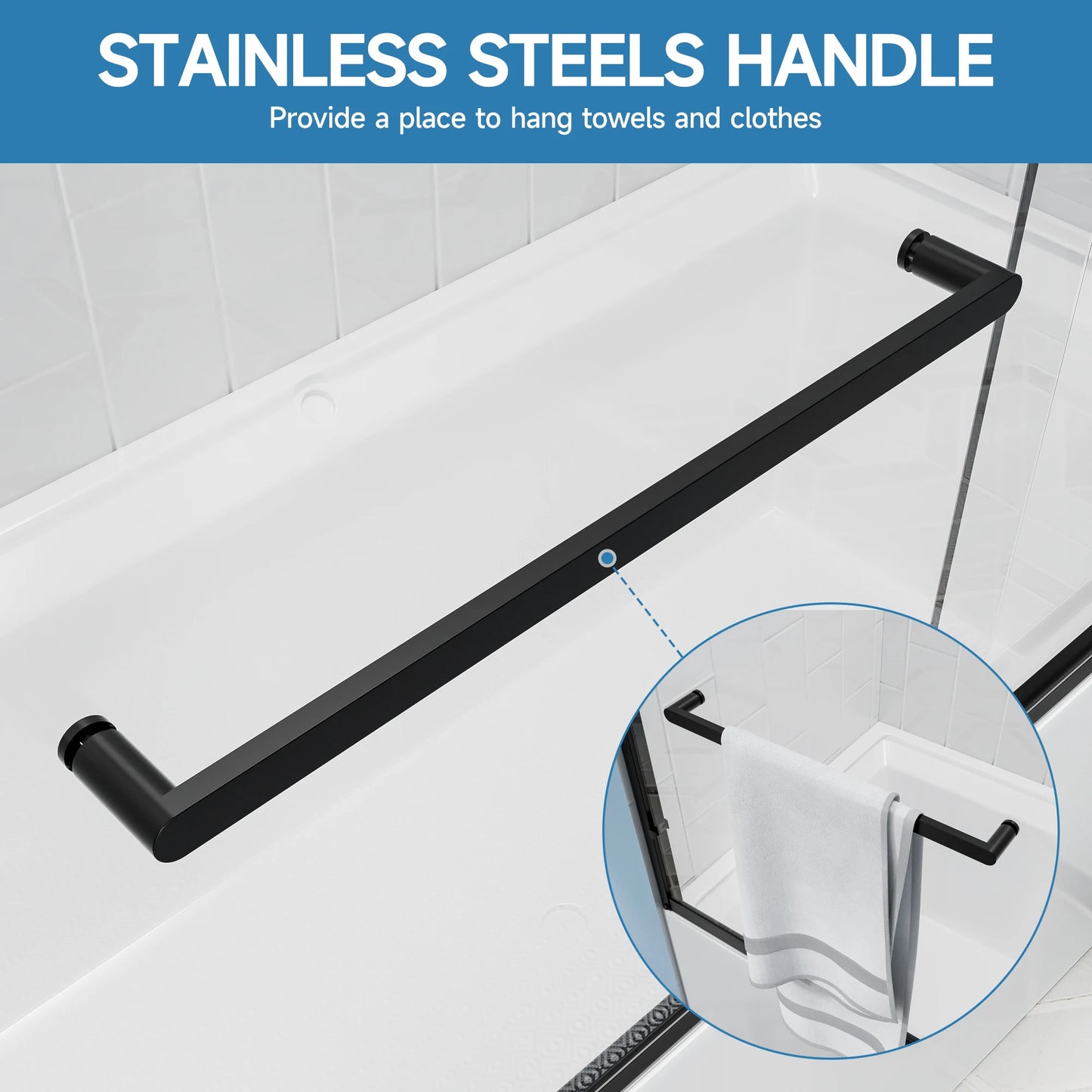 56-60"x57" H Tub Shower Door