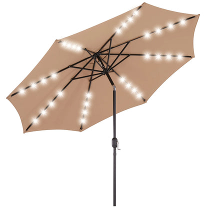 JHK 10FT Solar Patio Umbrella