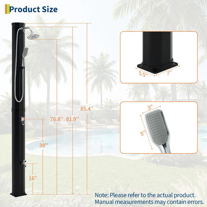 7.2FT Freestanding Solar Heated Pool Shower