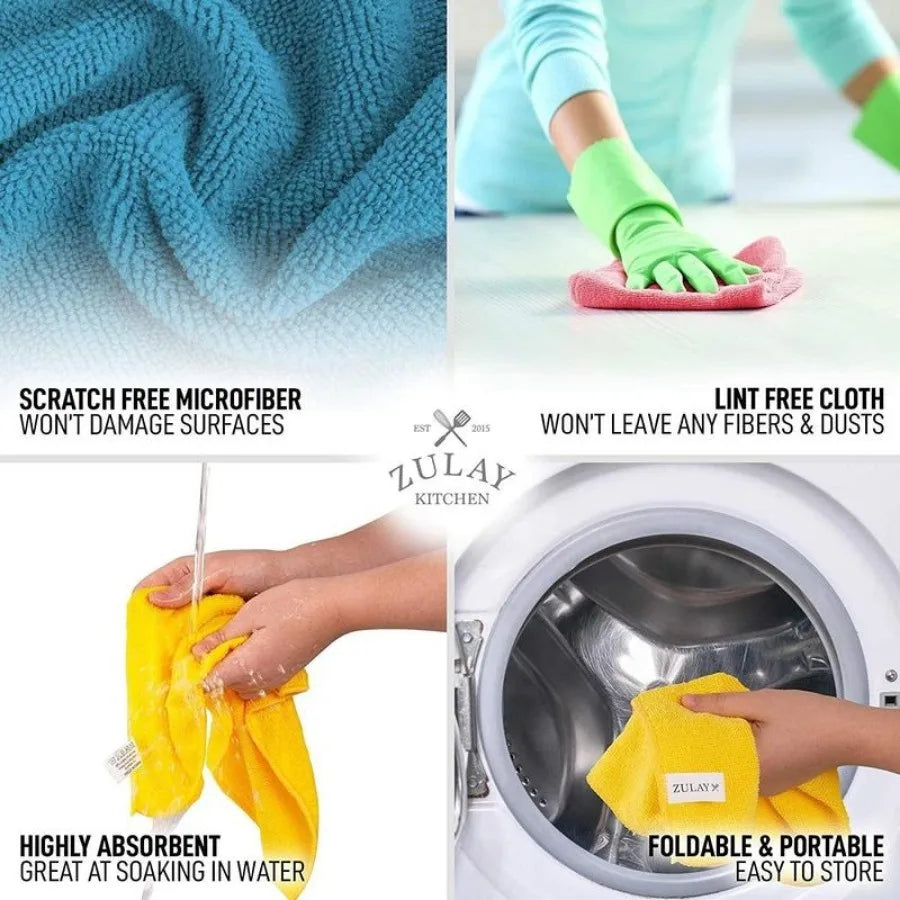 10-Pack Microfiber Cleaning Cloths